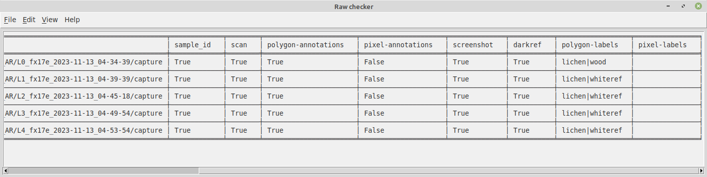 Raw checker - main window